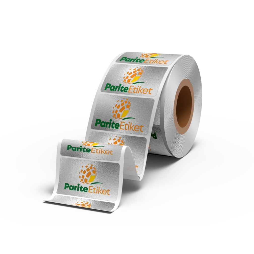 Metalize etiket örneği – Mersin metalize gümüş etiket üretimi.